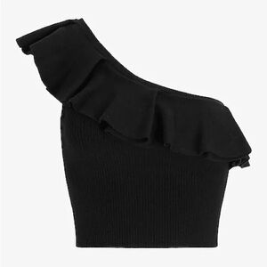 Express Body Contour One Shoulder Top - Cropped